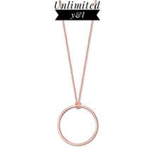 Collares con colgante de círculo grande de oro rosa para mujer y hombre, cadena de eslabones de Plata de Ley 925, accesorios de joyería de moda de estilo Thomas 2024 - compra barato