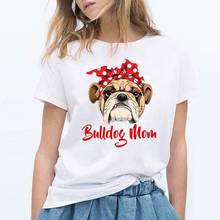 Summer Funny Bulldog Mom T Shirt Women Casual Graphic T-shirt Femme Short Sleeve Tshirt White Vintage Hipster Tee Shirt Tops 2024 - buy cheap