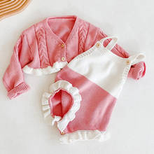 Cute Pink Baby Girl Romper Sweater Toddler Jacket Cardigan Fashion 3 6 9 12 18 24 Month Infant Newborn Clothes OBS214862 2024 - buy cheap