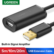 USB Удлинительный кабель Ugreen, 5 м/10 м/20 м/30 м «Папа-мама», USB 3,0 усилитель кабельного сигнала, USB3.0 2,0 удлинитель, шнур USB-удлинитель 2024 - купить недорого