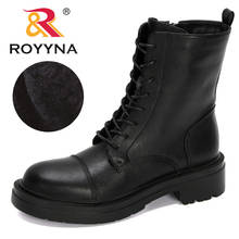 ROYYNA 2022 New Designers Snow Ankle Boots Women Winter Snow Boots Ladies Round Toe Simple High Top Platform Soft Boots Feminimo 2024 - buy cheap