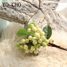 YO CHO Mini Artificial Berries flower Christmas Fruit Purple Fake Berries Flowers Decoration Wedding Home Table Plant Arrangment 2024 - buy cheap