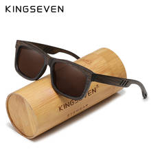 KINGSEVEN 2021 Retro Brand Men's Sunglasses Polarized Natural Wooden Bamboo Hollow Temple Design Handmade Bamboo Tube Packing 2024 - buy cheap