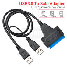 Адаптер USB на Sata, адаптер Sata USB 3,0, кабель Sata, внешний жесткий диск 2,5 или 3,5 дюйма, два usb-кабеля Sata 2024 - купить недорого