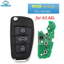 MQB semi intelligent Modified Folding Remote Key 3 button 315/433MHz A6L use for Audi A3 2024 - buy cheap