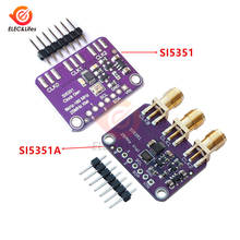 Si5351a si5351 i2c gerador de relógio, placa de separação de módulo de relógio de alta frequência com onda quadrada, gerador de sinal de 8khz-160mhz 2024 - compre barato