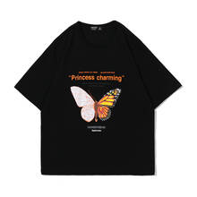 Camisetas con estampado de mariposas para hombre y mujer, camisa holgada de manga corta, de gran tamaño, de verano 2024 - compra barato