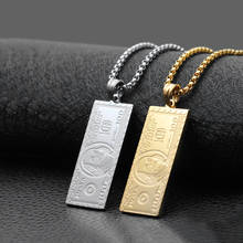 2021 Hip Hop Jewelry Women Men Gold Silver Color Long Chain Necklaces Dollar Leaf Pendant Necklace Rapper Jewelry Gift 2024 - buy cheap