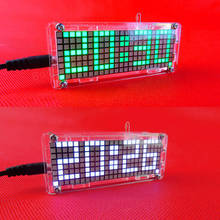 Alta precisão diy digital dot matrix led kit de despertador com caso transparente temperatura data tempo exibição 2024 - compre barato