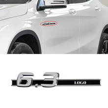 Black 3D Metal Sticker Car Styling for Mercedes AMG E63 S63 E63 CL63 C63 6.3 AMG Side Sticker Badge Emblem Sticker Accessories 2024 - buy cheap