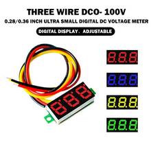 Mini voltímetro Digital LED DC 4-30V 0,28 pulgadas, 3 cables DC 0-100V, medidor de voltaje, pantalla LED 2024 - compra barato