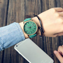 Quartz Men Watches Casual Wooden Color Leather Strap Male Wristwatch Vintage Imitation Jeans Pattern Multicolor Ladies Watch 2024 - buy cheap