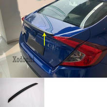 Estilo do carro traseiro cauda spoiler lateral triângulo asa janela moldura guarnição adesivo peças 1 pçs para honda civic 10th sedan 2019 2020 2021 2024 - compre barato