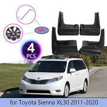 4x Mudguards For Toyota Sienna XL30 2011~2020 Cladding Splash Mud Flaps guards Mudflap Protect Accessories 2012 2013 2015 2018 2024 - buy cheap