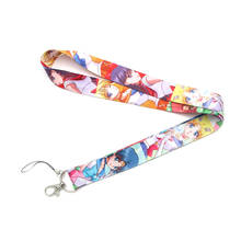 Pc1006 kawaii anime menina chaveiro cordão pescoço cinta para telefone chaves id cartão dos desenhos animados cordão corda corrente colar 2024 - compre barato