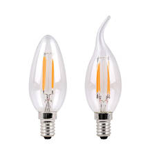 Bombilla Led Edison para lámpara de araña, luz de filamento Vintage de 220V, 4W, 8W, 12W, C35, C35L, ahorro de energía, E14 2024 - compra barato