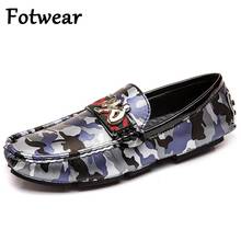 Fotwear Brand Camouflage Men Loafers 39-48 Big Size Military Men Driving Shoes Breathable Slip On Mens Flats Moccasin Footwear 2024 - buy cheap