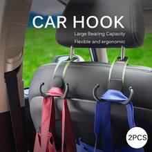 2Pcs Multifunction Flexible Car Rear Seat Concealed Hook Anti-Skid Car Seat Hook For Storage Bag Car Headrest Hanger Rack 2024 - buy cheap