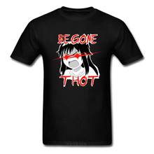 BEGONE THOT Anime Manga japonesa camiseta para hombre Zero Two Waifu Ahegao amor día de cuello redondo de algodón de Manga corta Camiseta azul 2024 - compra barato