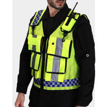 Multi Pocket High Visibility Zipper Front Safety Vest With Reflective Strips 2024 - купить недорого