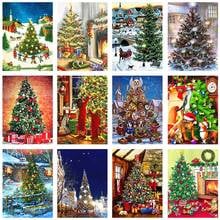 DIY Merry Chrismas Tree Style Square Diamond Painting Colorful Handmade Cross Stitch Embroidery Mosaic Home Room Wall Decor 2024 - buy cheap