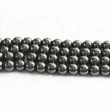 Romantic black hematite Iron ore stone 4mm 6mm 8mm 10mm 12mm high grade round beads loose diy noble Jewelry B220 2024 - buy cheap