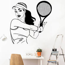 Tennis Girl Wall Sticker Tennis Club Vinyl Decal Player Sports Girls Stickers Bedroom Living Room Decoration Sport Home Decor 2024 - buy cheap