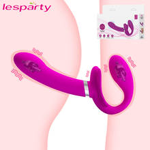Strapless Strap-on Dildo Vibrators for Women Double-heads Vibrating Penis Lesbian Erotic Toys for Adult Sex Toys for Couples 2024 - buy cheap