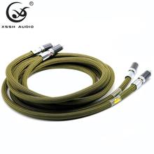 Cable hifi rca jack XSSH audio OFC, chapado en cobre puro plateado, doble escudo, 2 núcleos, 2 RCA, to2, 1 par 2024 - compra barato