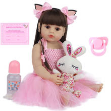 55cm Bebe Doll Reborn Toddler 22 inch Silicone Simulation Lifelike Real Baby Doll Girl Pink Princess Bath Toy Children Gift 2024 - buy cheap