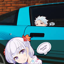 Pegatina de dibujos animados de Anime japonés para chica y niño, ventana de estilo japonés para coche, estilo JDM, Van, bicicleta, todoterreno, RV, A4, Material 2024 - compra barato