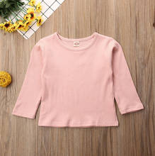 2020 Baby Spring Autumn Clothing Newborn Baby Boy Girl Simple Stripe Clothes Long Sleeve Tops T-Shirt Solid Sweatshirts 2024 - buy cheap