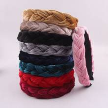 Korean Shiny Weaving Hairband For Women Girls Fashion Braided Headband Wide  Hair Hoop Hair Accessories 2024 - buy cheap