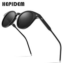 HEPIDEM Acetate Polarized Sunglasses Women 2020 New Brand Designer High Quality Vintage Round Sun Glasses for Men UV400 9127 2024 - buy cheap