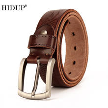HIDUP Solid Cow Cowhide Belts Retro Pin Buckle Top Quality Design 100% Genuine Leather Belt Men Accessories for 10 Years NWJ896 2024 - buy cheap