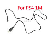 Cabo de dados para sony ps4, cabo de carregamento e controle de dados de 1m, 1.8m, alta qualidade, cabos de carregador para jogos, para sony ps4, 20 peças 2024 - compre barato