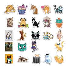 100 Pcs Cute cat PVC paper stickers DIY planner decoration scrapbook diary stationery doodle stationery stickers children gifts 2024 - buy cheap