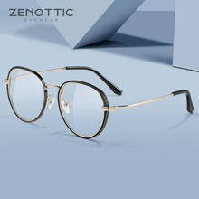 ZENOTTIC Metal Round Anti Blue Light Computer Glasses Women Men Luxury Brand Design Optical Spectacles Myopia Eyeglasses Frame 2024 - buy cheap