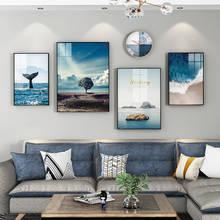 Whale Tail Posters and Prints Seascape Nordic Ocean Wall Art Ocean Waves Canvas Painting Modern Pictures for Living Room Decor 2024 - buy cheap