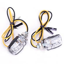 2Pcs/lot 12V 6LED Motorcycle Mini Amber Turn Signal Lights Blinker Indicator Black 2024 - buy cheap