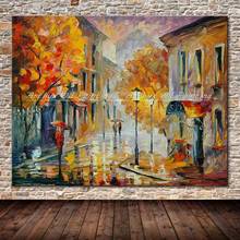 Hand Painted Modern Abstract Palette Knife Street Landscape Oil Paintings On Canvas Modern Abstract Wall Art For Home Decoration 2024 - buy cheap
