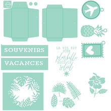 Troqueles de fondo de flores francesas para álbum de recortes, tarjetas de gofrado de papel DIY, imagen decorativa, C39 2024 - compra barato