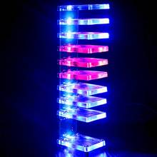 Luz LED de columna de 10 niveles para cine en casa, medidor de VU artesanal, cristal electrónico profesional, Control de sonido, espectro de música 2024 - compra barato