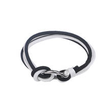 Pulseira masculina, joias da moda, corda escondida, pingente, pulseira neutra de marca, corrente da moda, elos, corrente preta, cor branca 2024 - compre barato