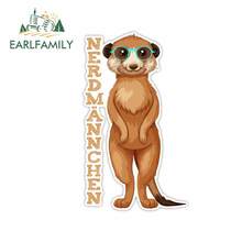 EARLFAMILY 13 см x 7,6 см для Nerdmannchen Meerkat автомобильные мультипликационные наклейки Водонепроницаемый наклейка мотоциклетное ветровое стекло украшение бампера 2024 - купить недорого