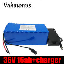 Pacote de 18650 mah mitaumus, bateria de lítio de 36v, 16ah, 10s, 6p, pacote de 16000mah com 25a bms e carregador de 42 v para bicicletas elétricas, patinetes, etc. 2024 - compre barato