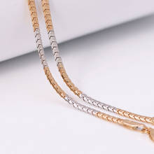 XP Jewelry -- ( 45 cm x 3 mm ) Mix Gold Color Snake Necklaces 18 inch for Men Women Fashion Jewelry 2024 - buy cheap
