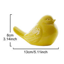 Ceramic Bird Shaped Crafts Ornaments Porcelain Statues Figurine -Yellow 2024 - buy cheap