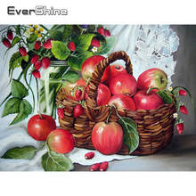 EverShine DIY Алмазная живопись полная площадь фрукты страз искусство алмазная мозаика яблоко комплекты кустарный 2024 - купить недорого