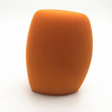 Linhuipad capa para-brisa laranja contra microfone, para estação de tv, transmissão de vídeo, microfone de espuma, 4 cm de diâmetro 2024 - compre barato
